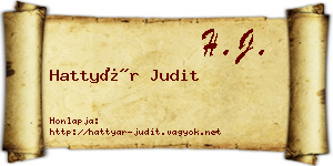 Hattyár Judit névjegykártya